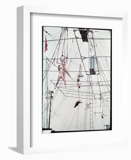 Maze of Ringling Bros. New Outdoor Rigging Supporting Trapezes and Ropes-Frank Scherschel-Framed Photographic Print