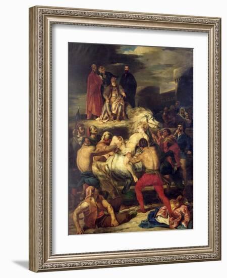 Mazeppa, 1827-Louis Boulanger-Framed Giclee Print