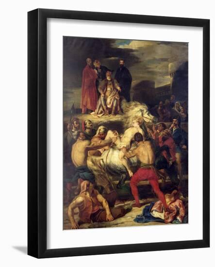 Mazeppa, 1827-Louis Boulanger-Framed Giclee Print