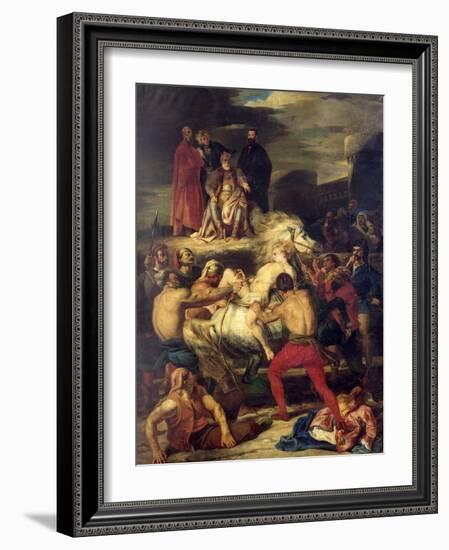 Mazeppa, 1827-Louis Boulanger-Framed Giclee Print