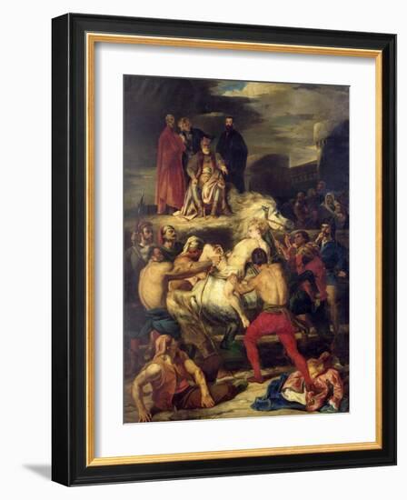 Mazeppa, 1827-Louis Boulanger-Framed Giclee Print