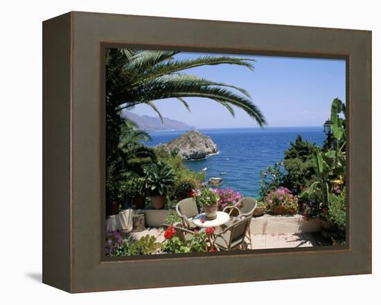 Mazzaro Beach, Taormina, Island of Sicily, Italy, Mediterranean-J Lightfoot-Framed Premier Image Canvas