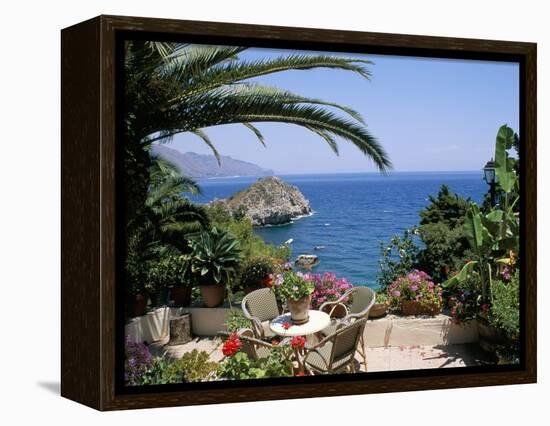 Mazzaro Beach, Taormina, Island of Sicily, Italy, Mediterranean-J Lightfoot-Framed Premier Image Canvas