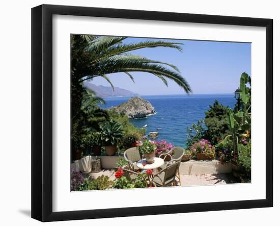 Mazzaro Beach, Taormina, Island of Sicily, Italy, Mediterranean-J Lightfoot-Framed Photographic Print