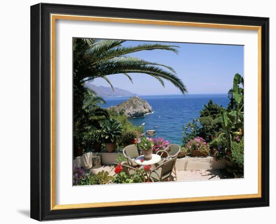 Mazzaro Beach, Taormina, Island of Sicily, Italy, Mediterranean-J Lightfoot-Framed Photographic Print