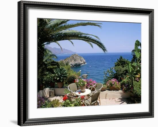 Mazzaro Beach, Taormina, Island of Sicily, Italy, Mediterranean-J Lightfoot-Framed Photographic Print