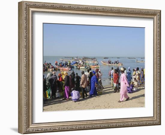Mbour Fish Market, Mbour, Senegal, West Africa, Africa-Robert Harding-Framed Photographic Print