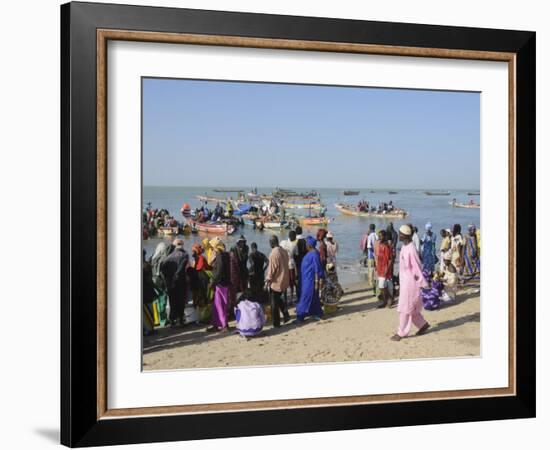 Mbour Fish Market, Mbour, Senegal, West Africa, Africa-Robert Harding-Framed Photographic Print