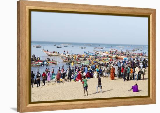 Mbour Fishing Harbour on the Petite Cote (Small Coast), Senegal, West Africa, Africa-Bruno Morandi-Framed Premier Image Canvas