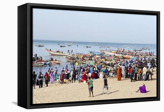 Mbour Fishing Harbour on the Petite Cote (Small Coast), Senegal, West Africa, Africa-Bruno Morandi-Framed Premier Image Canvas