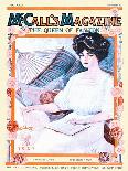 1915 McCall's Magazine-Stylish Woman At The Front Door-McCalls-Framed Art Print