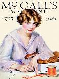 Packaging A Gift With Ribbon & Writing A Card 1918 McCall's-McCalls-Art Print