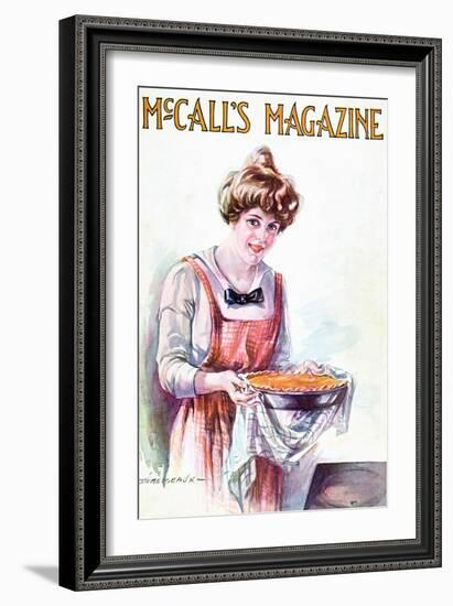 McCalls-Serving Pie For Thanksgiving-McCalls-Framed Art Print