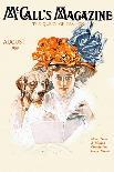 August 1910 McCall's' Fashionable Girl With Bouquet-McCalls-Art Print