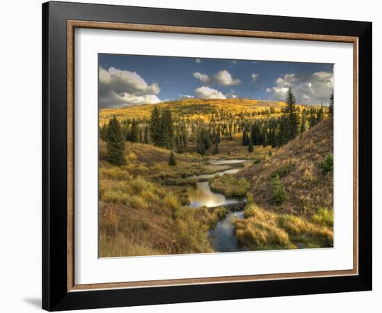 Mcclure Pass at Sunset During the Peak of Fall Colors in Colorado-Kyle Hammons-Framed Photographic Print