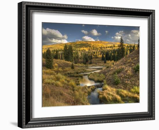 Mcclure Pass at Sunset During the Peak of Fall Colors in Colorado-Kyle Hammons-Framed Photographic Print