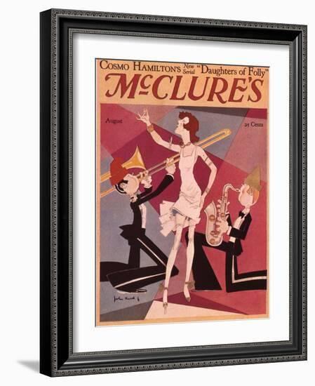 McClures, Trombones Saxophones Instruments Singers Magazine, USA, 1920-null-Framed Giclee Print