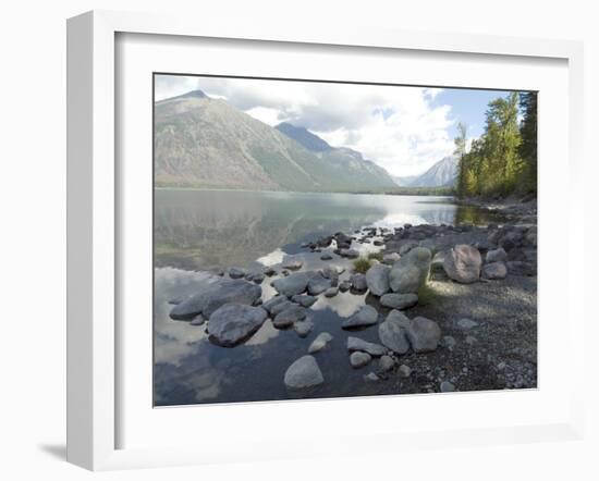 Mcdonald Lake, Glacier National Park, Montana, USA-Ethel Davies-Framed Photographic Print