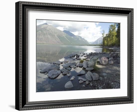 Mcdonald Lake, Glacier National Park, Montana, USA-Ethel Davies-Framed Photographic Print