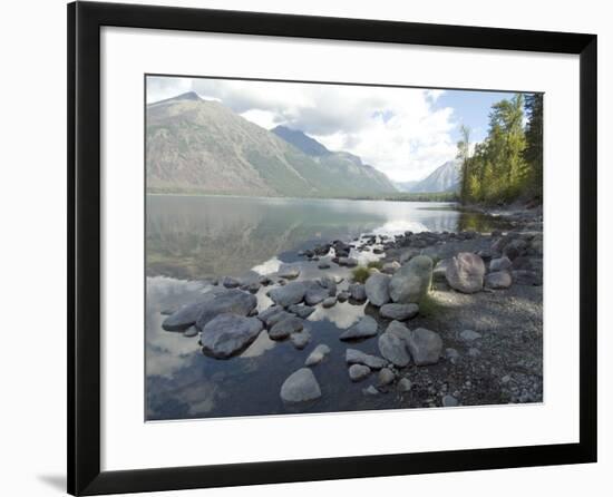 Mcdonald Lake, Glacier National Park, Montana, USA-Ethel Davies-Framed Photographic Print