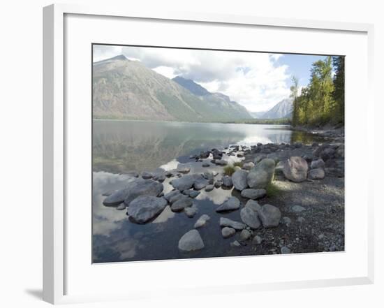 Mcdonald Lake, Glacier National Park, Montana, USA-Ethel Davies-Framed Photographic Print