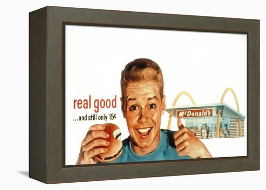 McDonald's Restaurant Advertisement from the 1950's, McDonald's Corp-null-Framed Stretched Canvas