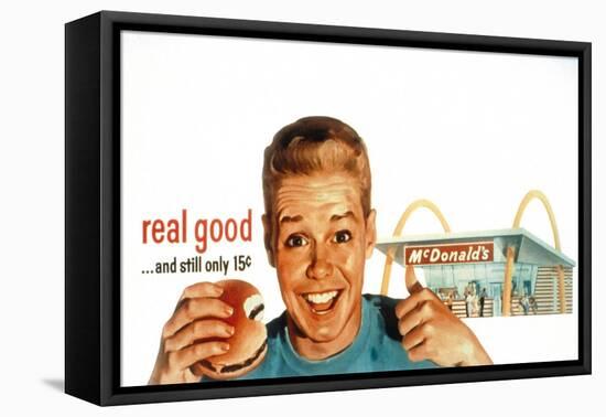 McDonald's Restaurant Advertisement from the 1950's, McDonald's Corp-null-Framed Stretched Canvas