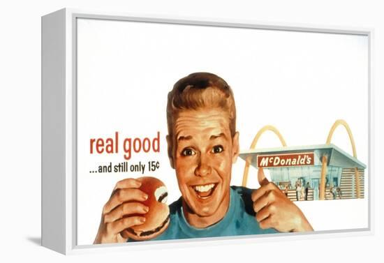 McDonald's Restaurant Advertisement from the 1950's, McDonald's Corp-null-Framed Stretched Canvas