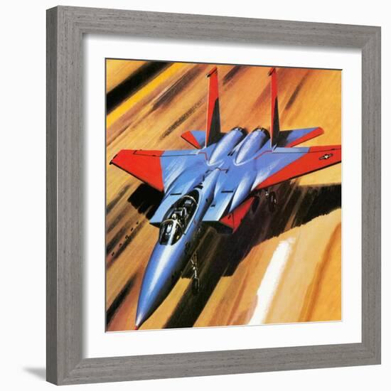 Mcdonnell Douglas F-15 Eagle Jet Fighter-Wilf Hardy-Framed Giclee Print