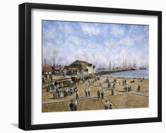 Mcfadden Wharf, Ca., Ca 1900-Stanton Manolakas-Framed Giclee Print