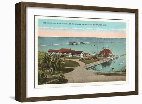 McKinley Beach, Yacht Club, Milwaukee, Wisconsin-null-Framed Premium Giclee Print