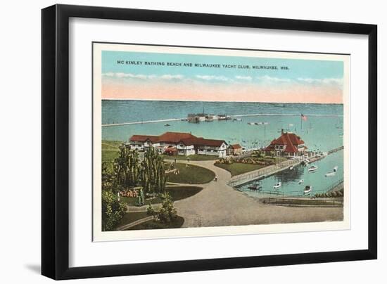 McKinley Beach, Yacht Club, Milwaukee, Wisconsin-null-Framed Premium Giclee Print