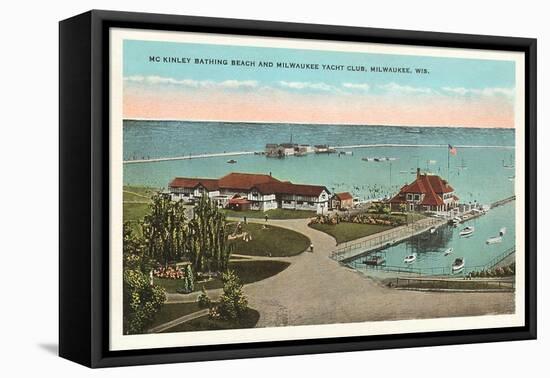 McKinley Beach, Yacht Club, Milwaukee, Wisconsin-null-Framed Stretched Canvas