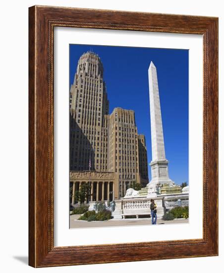 Mckinley Monument in Niagara Square, Buffalo City, New York State, USA-Richard Cummins-Framed Photographic Print