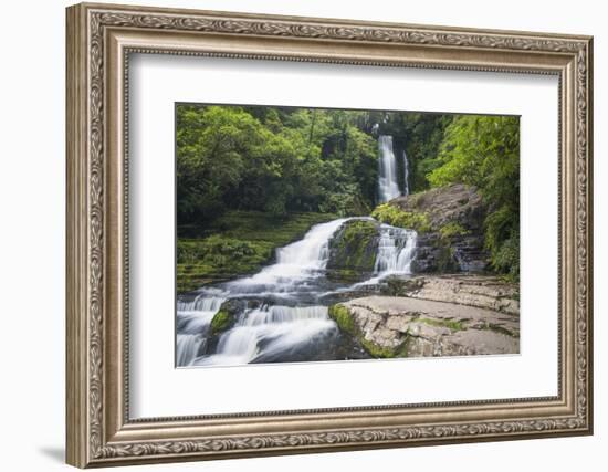 McLean Falls on the Tautuku River, Chaslands, near Papatowai, Catlins Conservation Area, Clutha dis-Ruth Tomlinson-Framed Photographic Print