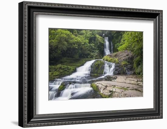 McLean Falls on the Tautuku River, Chaslands, near Papatowai, Catlins Conservation Area, Clutha dis-Ruth Tomlinson-Framed Photographic Print