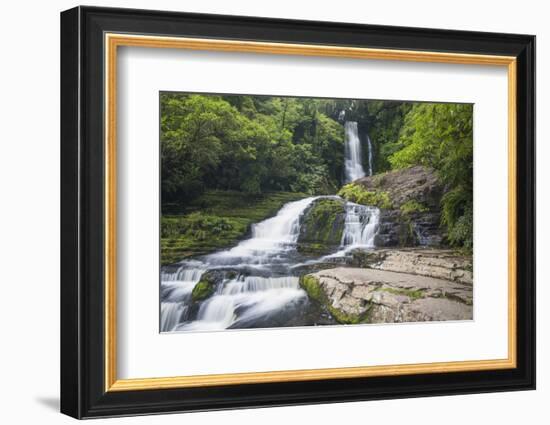 McLean Falls on the Tautuku River, Chaslands, near Papatowai, Catlins Conservation Area, Clutha dis-Ruth Tomlinson-Framed Photographic Print