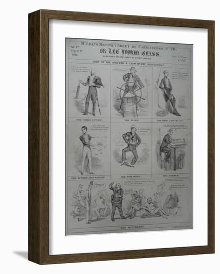 Mclean's Monthly Sheet of Caricatures, No. 20, 1831-Robert Seymour-Framed Giclee Print