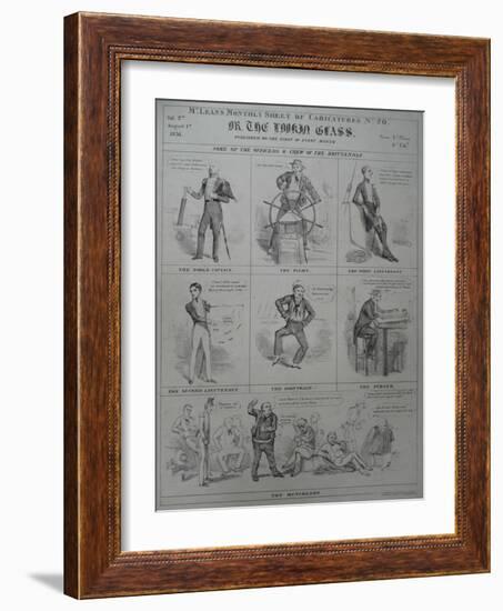 Mclean's Monthly Sheet of Caricatures, No. 20, 1831-Robert Seymour-Framed Giclee Print