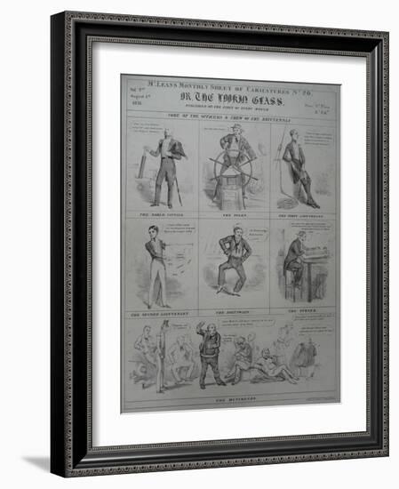 Mclean's Monthly Sheet of Caricatures, No. 20, 1831-Robert Seymour-Framed Giclee Print