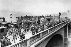 Morning 'Rush Hour, London Bridge, London, 1926-1927-McLeish and Paterson-Premier Image Canvas