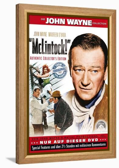 McLintock, German Movie Poster, 1963-null-Framed Stretched Canvas