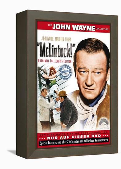 McLintock, German Movie Poster, 1963-null-Framed Stretched Canvas