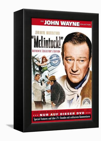 McLintock, German Movie Poster, 1963-null-Framed Stretched Canvas