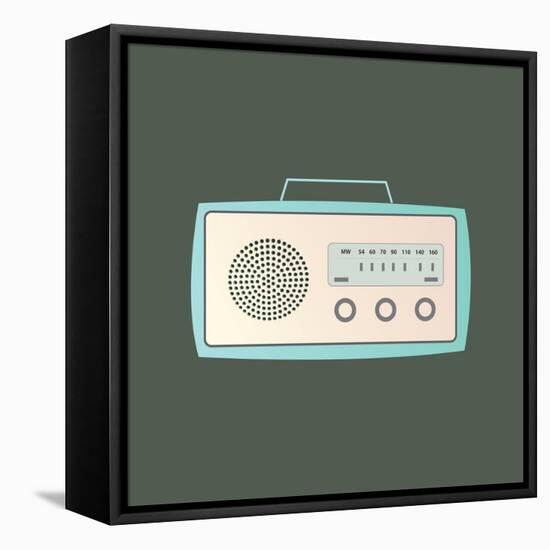 MCM Radio I-Sloane Addison  -Framed Stretched Canvas