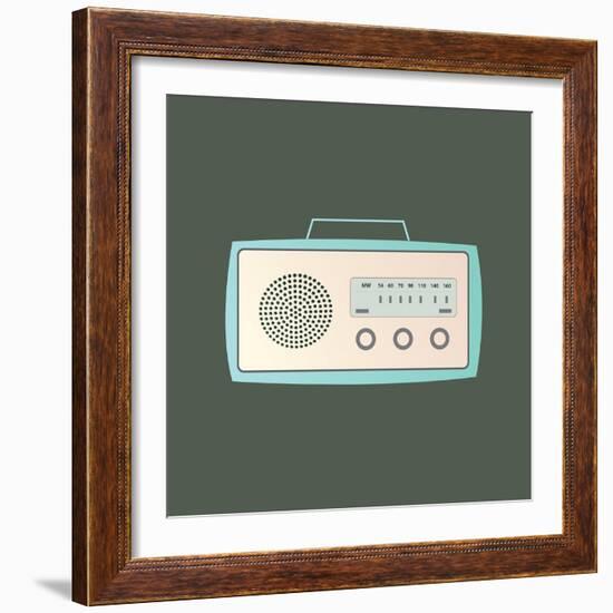 MCM Radio I-Sloane Addison  -Framed Art Print