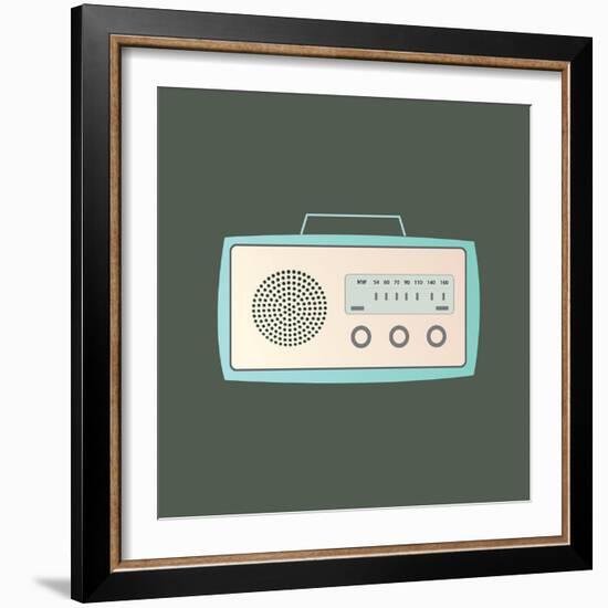 MCM Radio I-Sloane Addison  -Framed Art Print