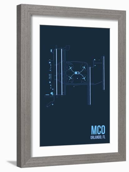 MCO Airport Layout-08 Left-Framed Giclee Print