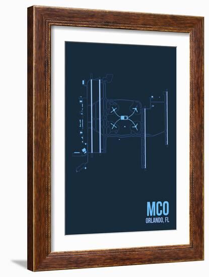 MCO Airport Layout-08 Left-Framed Giclee Print