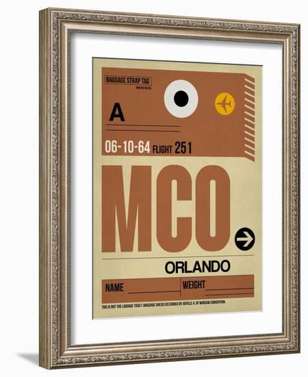 MCO Orlando Luggage Tag I-NaxArt-Framed Art Print